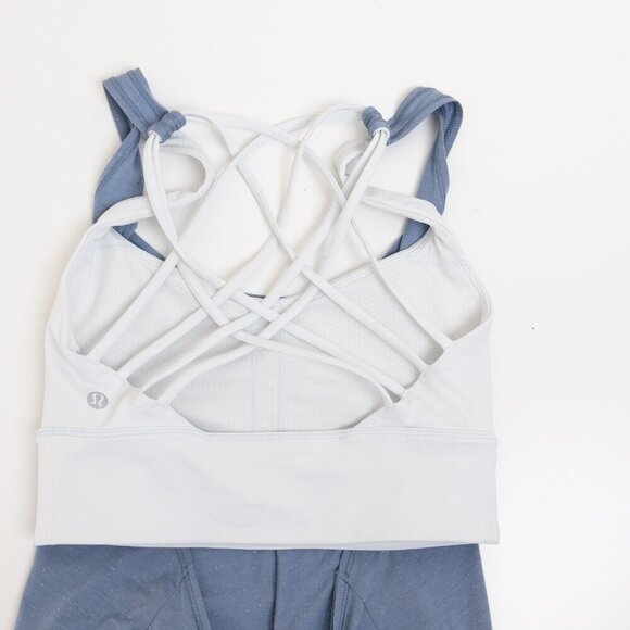 Lululemon Tied in Energy 2-in-1 Tank Top Tempest Blue Almost Blue Size 4 - Picture 5 of 12